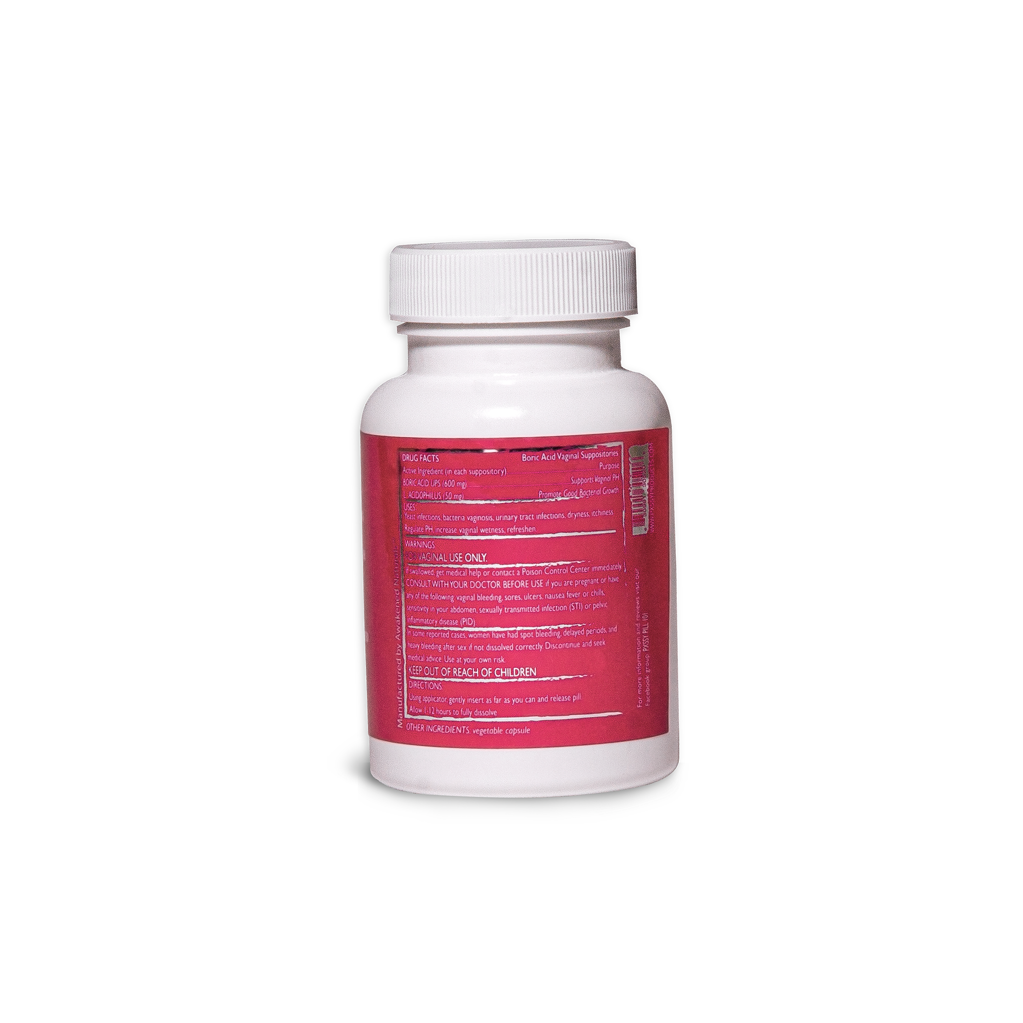 1-Bottle Pxssy Pill | Boric Acid + Probiotic Vaginal Support